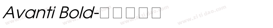 Avanti Bold字体转换